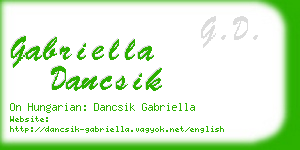 gabriella dancsik business card